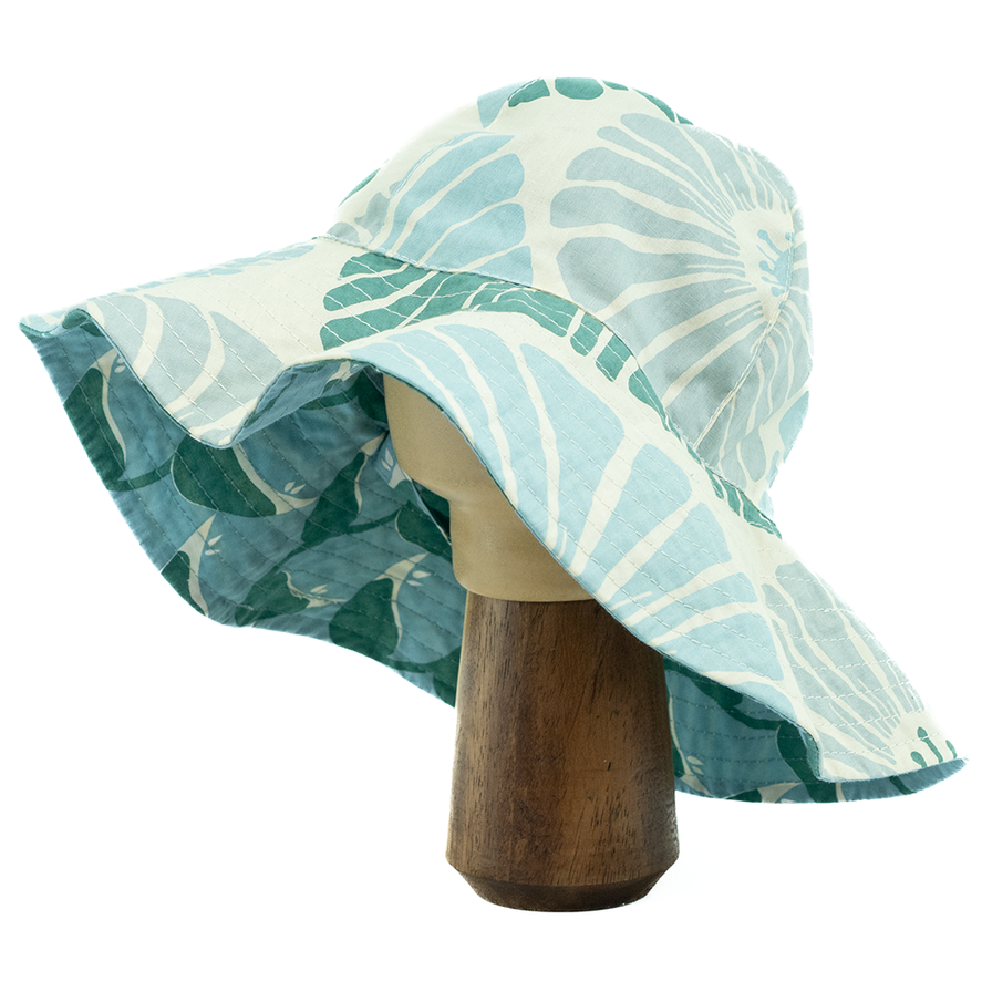 Scrappy Sun Hat - Flowers Moss - 2 sizes - SALE CLOTHING & KIDS