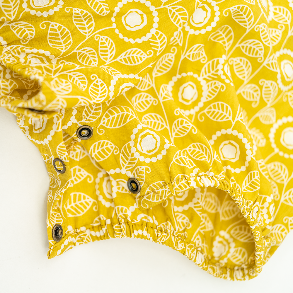 Chartreuse Cotton Romper, 3 sizes - SALE CLOTHING & KIDS