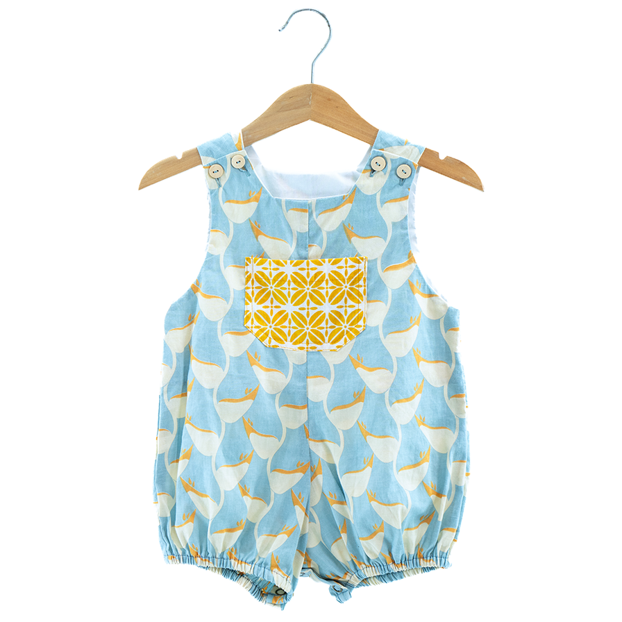 Unisex Cotton Romper Heliconia Alpine , 3 SIZES