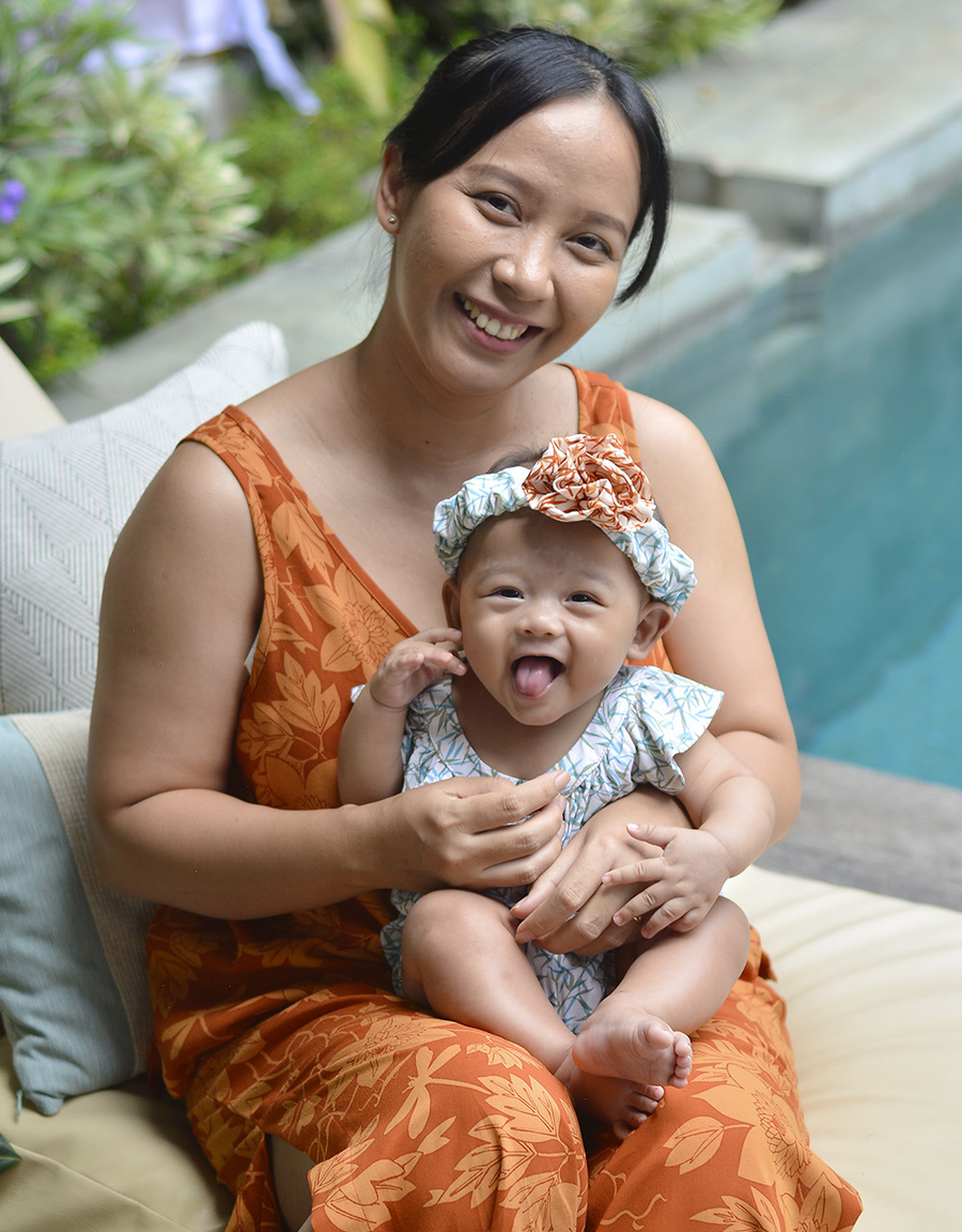 Bamboo Blue Rayon Romper, 3 sizes