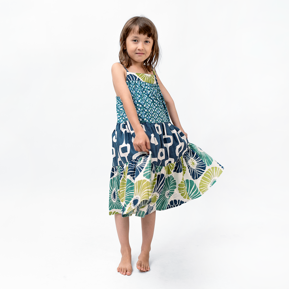Cotton Scrappy Ruffle Dress, 3 sizes