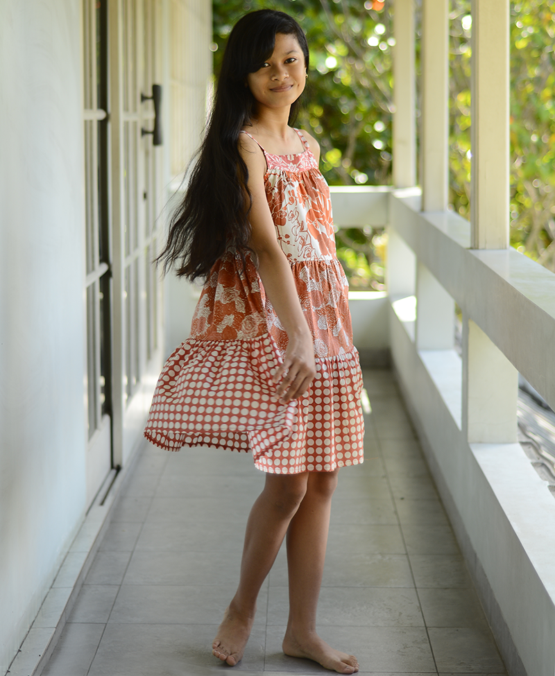 Cotton Scrappy Ruffle Dress, 3 sizes