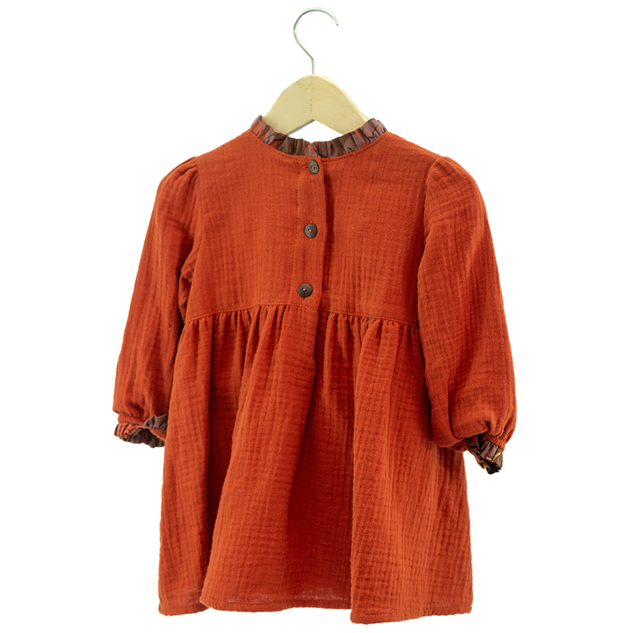 Prairie Dress Red, 5 sizes - SALE CLOTHING & KIDS