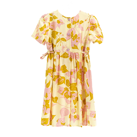 Gaun Anak Perempuan Bougainvillea Chartreuse, 4 ukuran