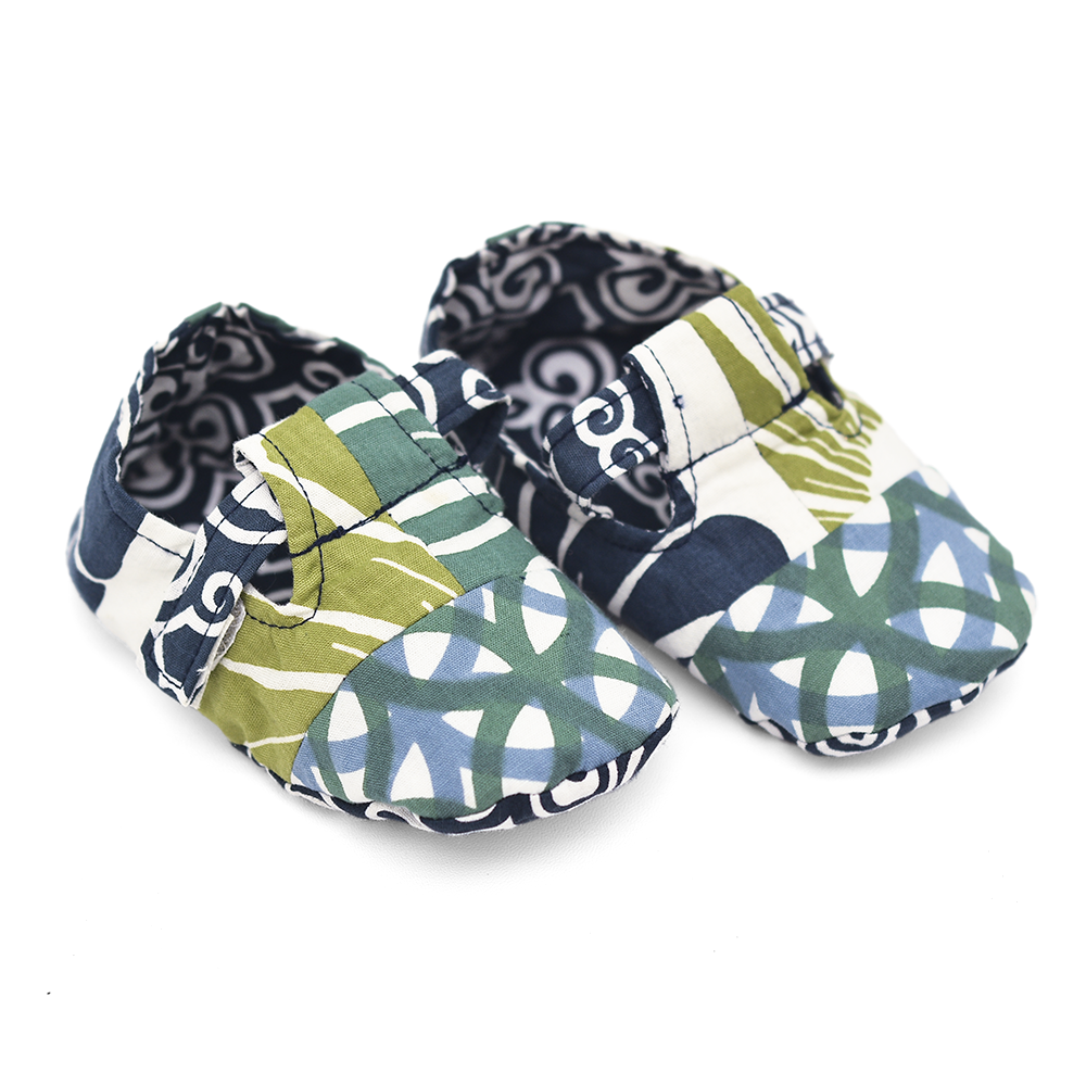 Blue Scrappy Baby Booties, 2 Sizes