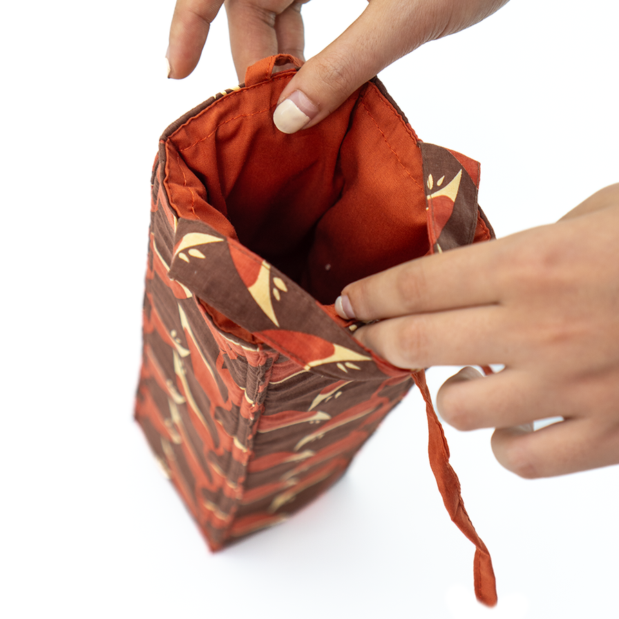 Tas Anggur Berlapis Heliconia Merah - OBRAL PERALATAN RUMAH TANGGA