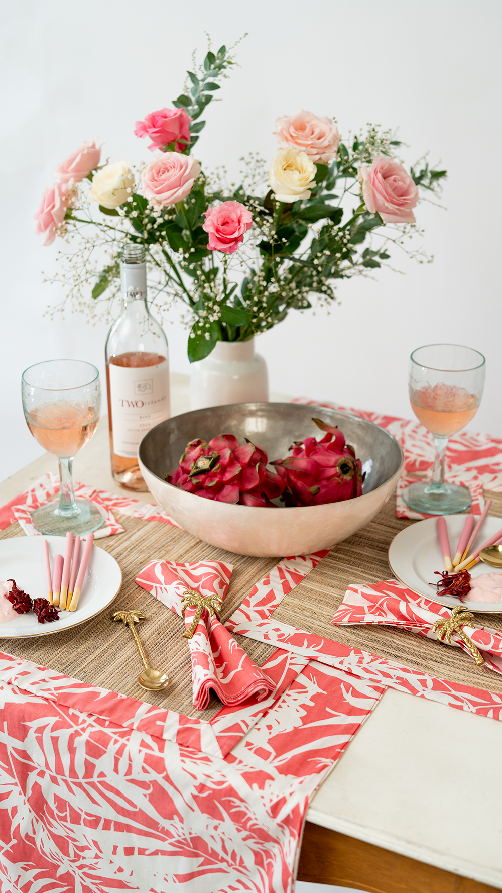 Bright Coral Cotton Runner Medium/Short (150 cm) - SALE HOMEWARES