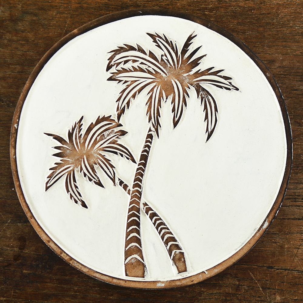 Wooden Palm Tree Trivet