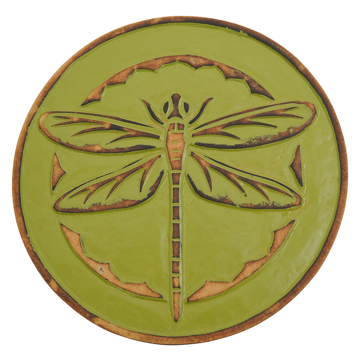 Avocado Wooden Dragonfly Trivet