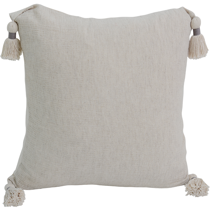 Natural Crinkle Linen Cushion Cover, 50 cm - SALE HOMEWARES