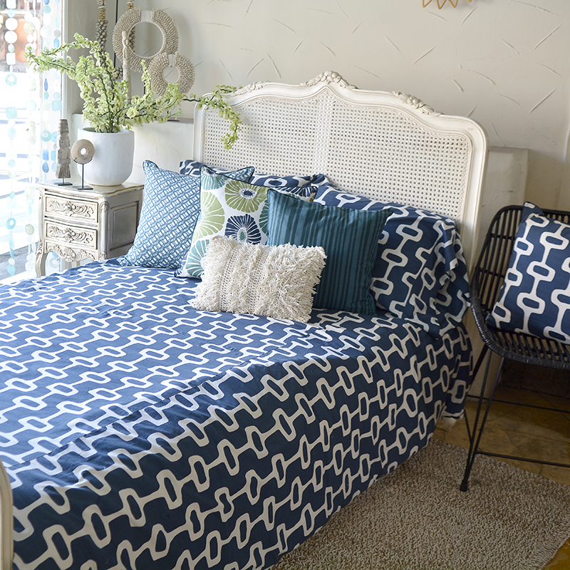 Space Indigo Duvet Cover Queen - SALE HOMEWARES