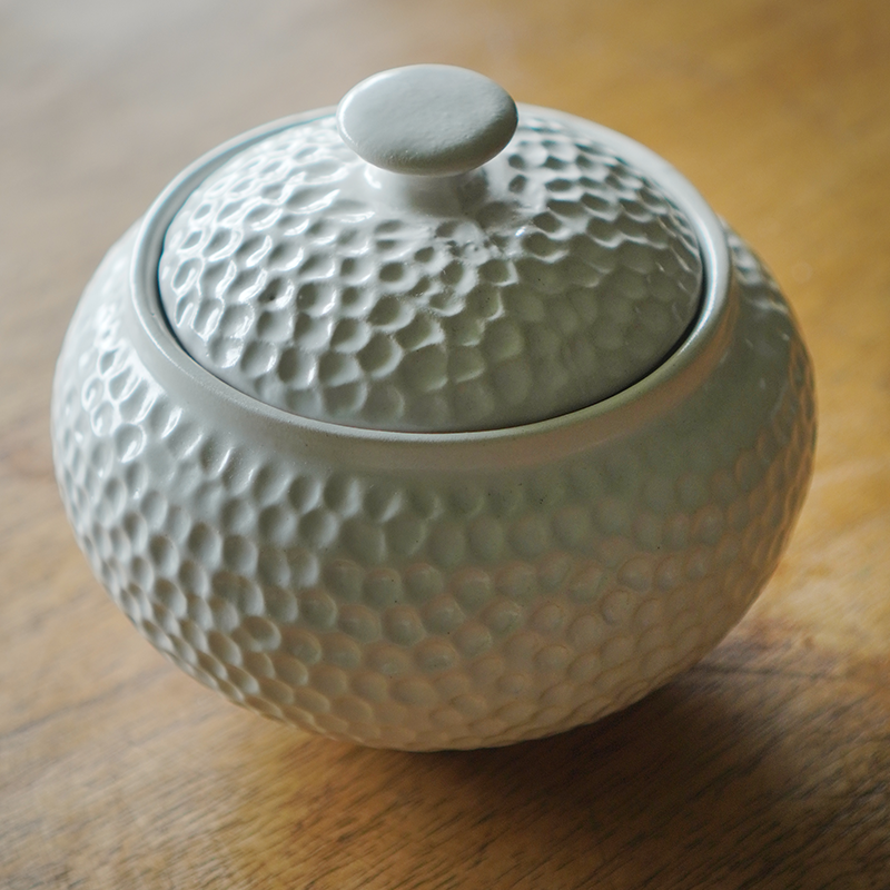 White Ceramic Jar - SALE HOMEWARES