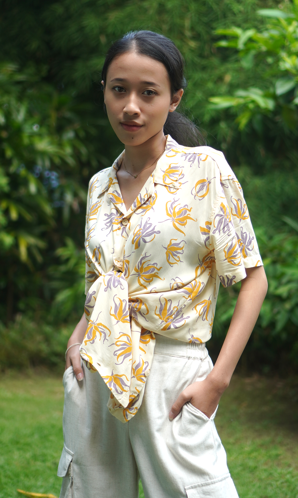 EcoDeluxe Ylang Ylang Dark Hawaiian Swing Top, 2 sizes - sale clothing & kids