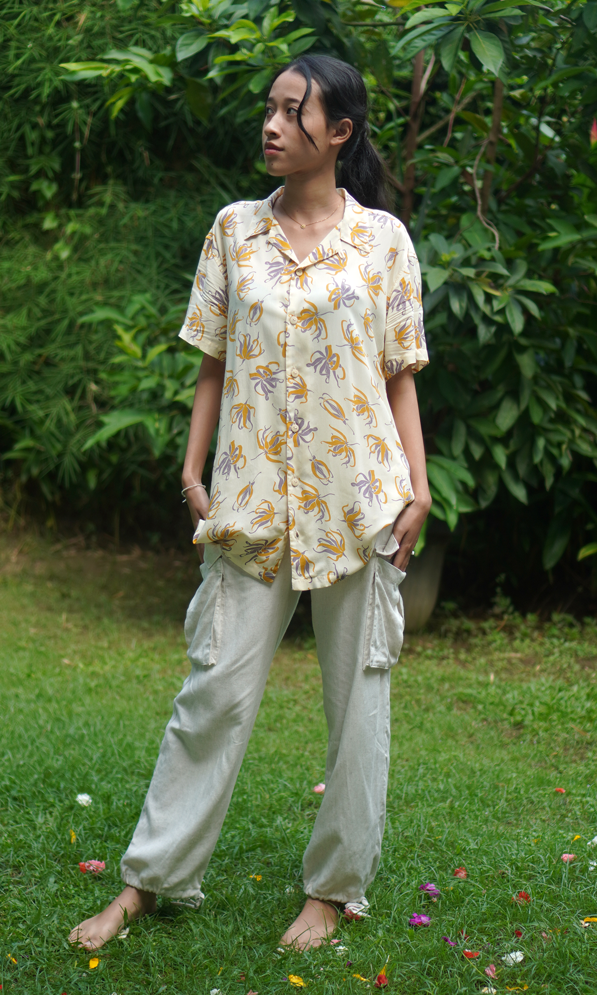 EcoDeluxe Ylang Ylang Dark Hawaiian Swing Top, 2 sizes - sale clothing & kids