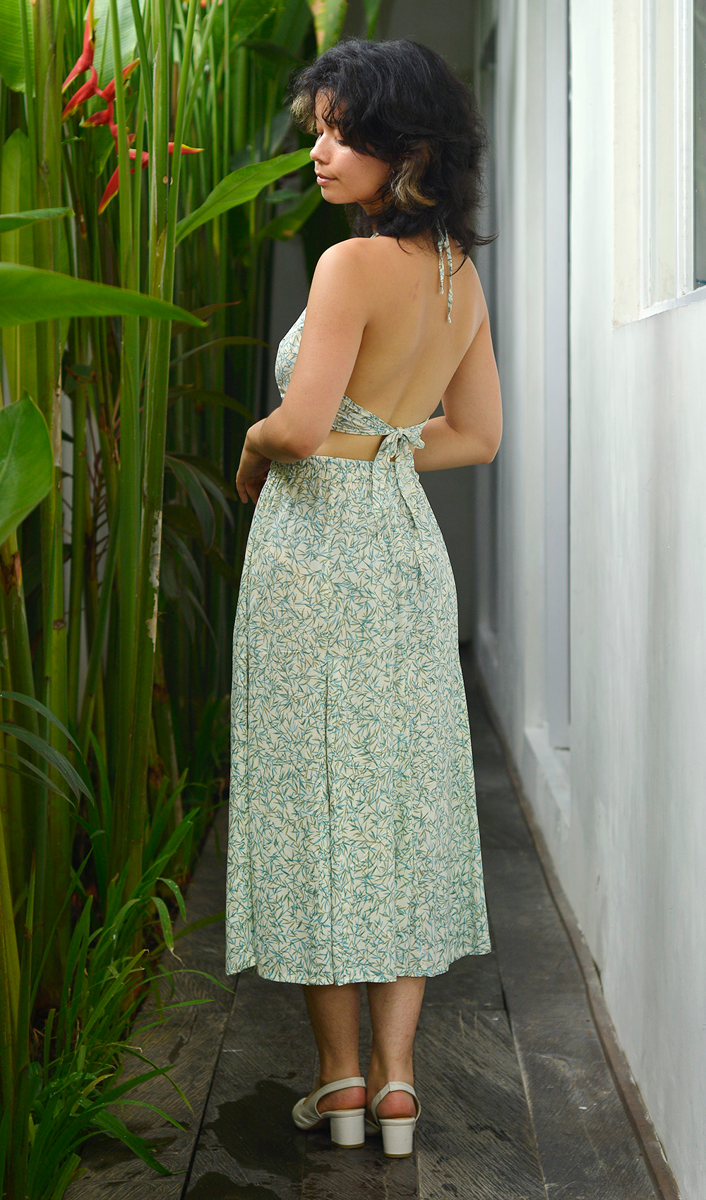EcoDeluxe Bamboo Blue Flowy Skirt, 2 sizes - SALE CLOTHING & KIDS