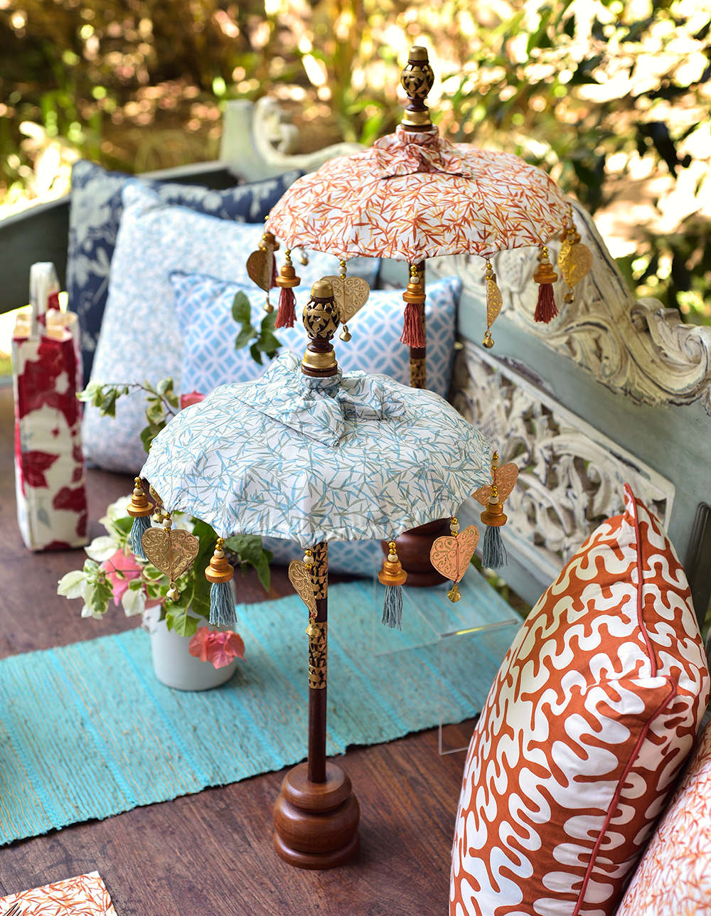 Bamboo Blue 30 cm mini umbrella