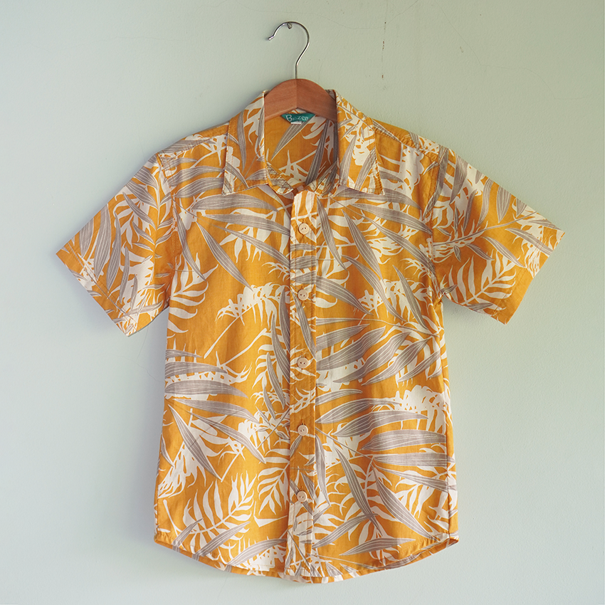 Turmeric Fawn Button Down Scrappy Shirt, 3 Sizes - SALE CLOTHING & KIDS