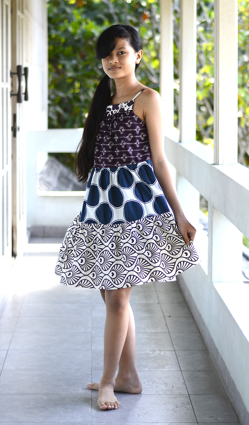 Cotton Scrappy Ruffle Dress, 3 sizes