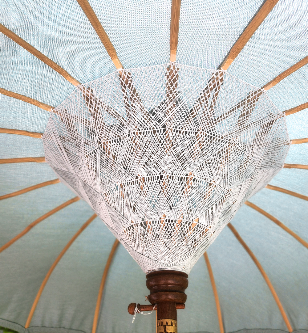 Outdoor Fabric Aqua Umbrella Large - SALE HOMEWARES