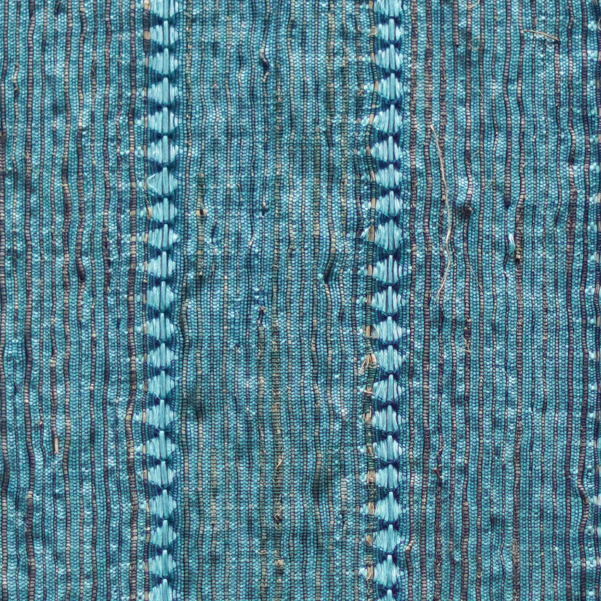 Alas Piring Motif Garis Indigo Vetiver, Set isi 6