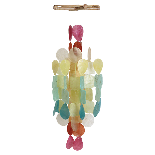 Round Fiesta Capiz Wind Chime, Medium