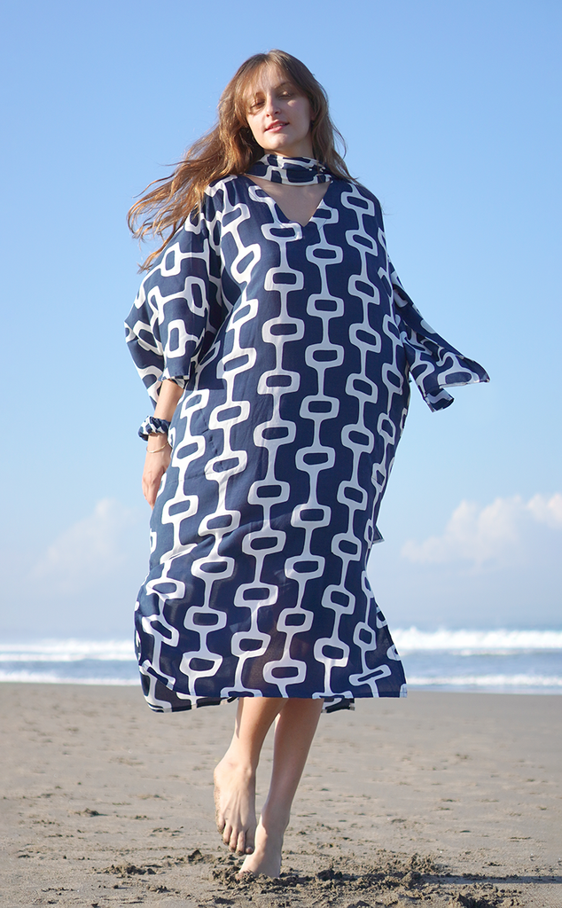 Space Indigo EcoDeluxe Kaftan Dress, 1 size