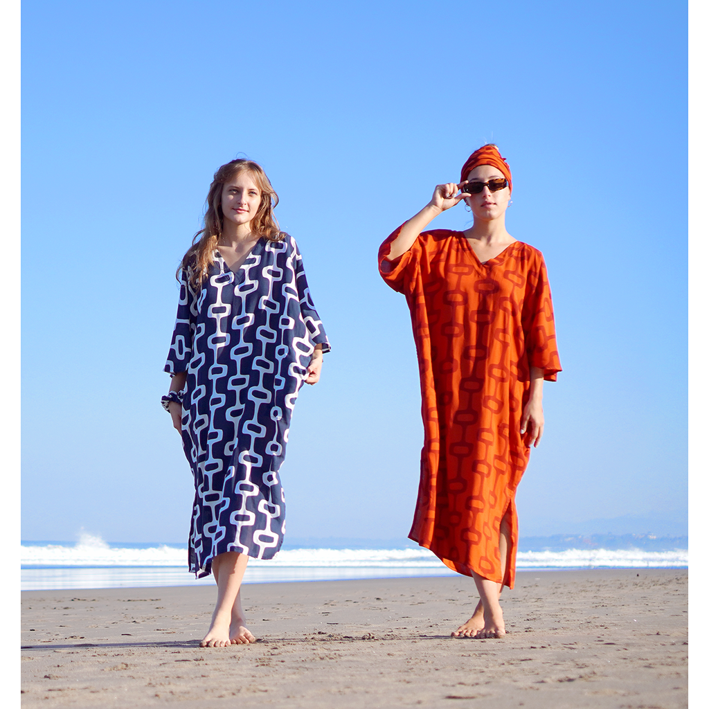 Space Indigo EcoDeluxe Kaftan Dress, 1 size