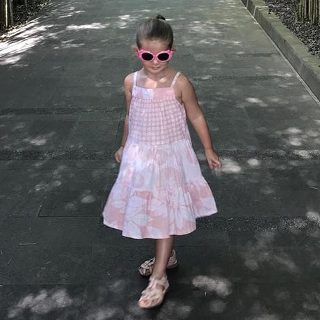 Gaun Ruffle Bermotif Scrappy Hangat, 3 ukuran