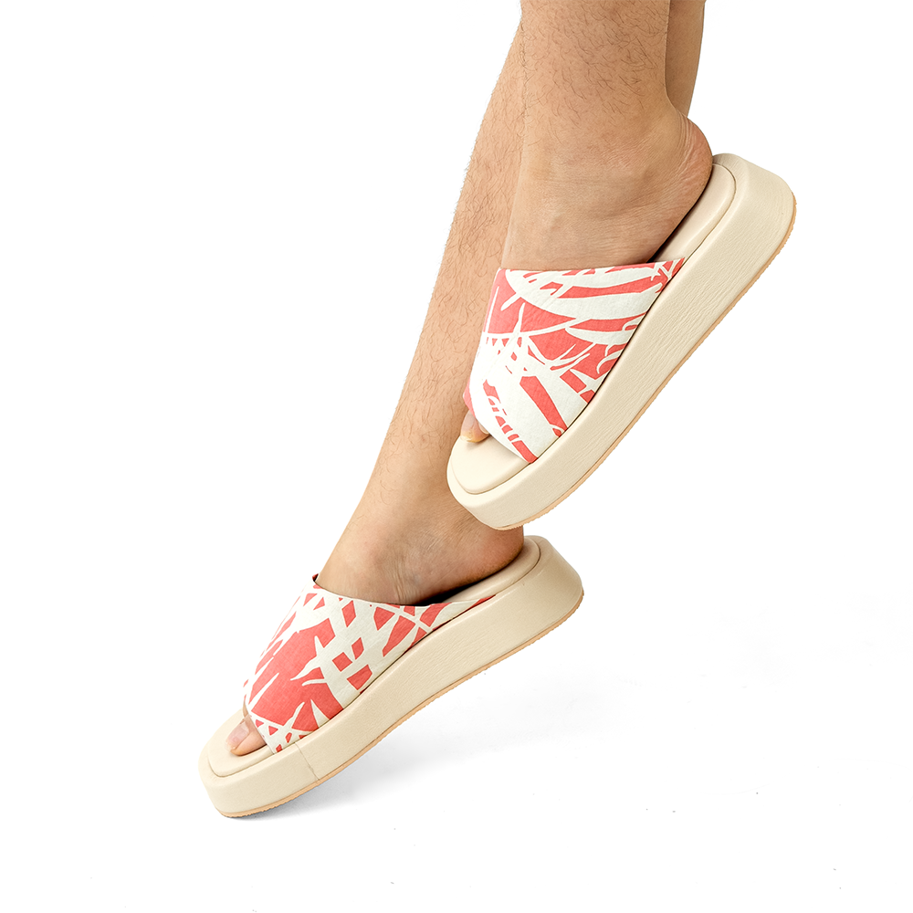 Palm Coral Wedge Slide, 3 sizes