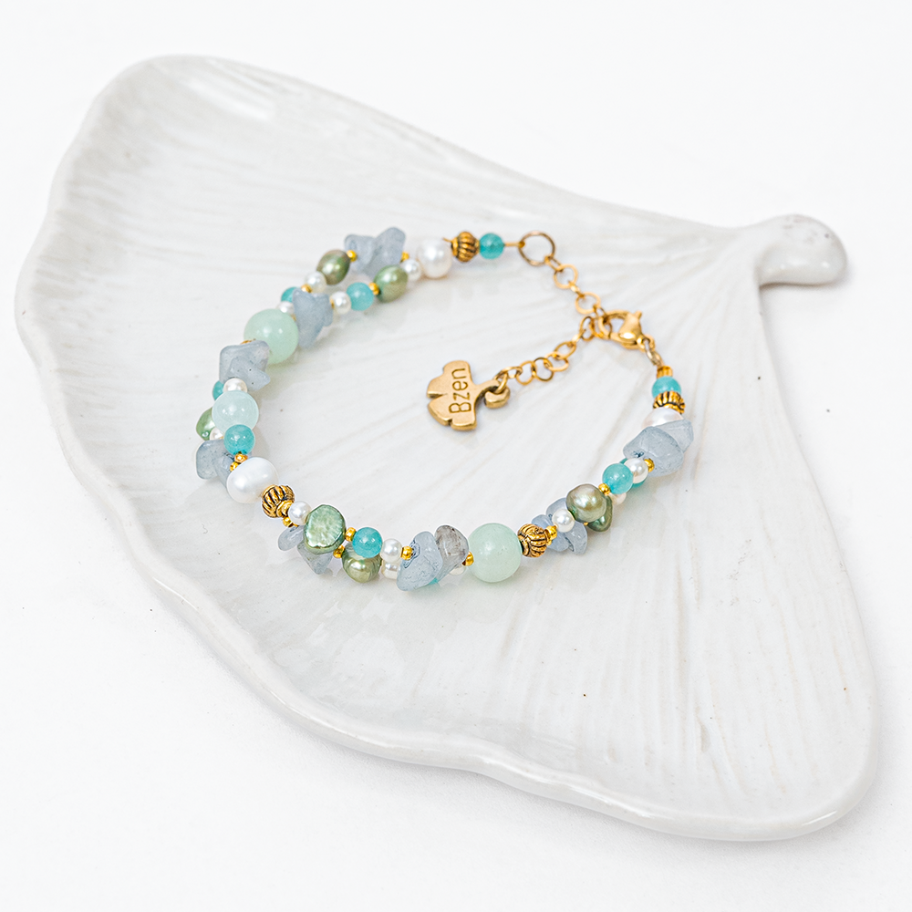 Double Strand Bracelet Aqua