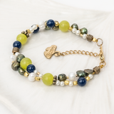 Double Strand Bracelet Green & Blue