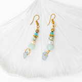 Aqua Bead Earrings