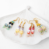 Large Glass Bead Earrings - Assorted Colors