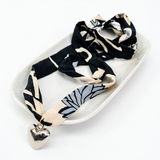 Onyx Heart Ribbon Choker