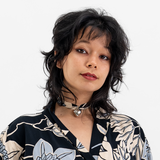Onyx Heart Ribbon Choker