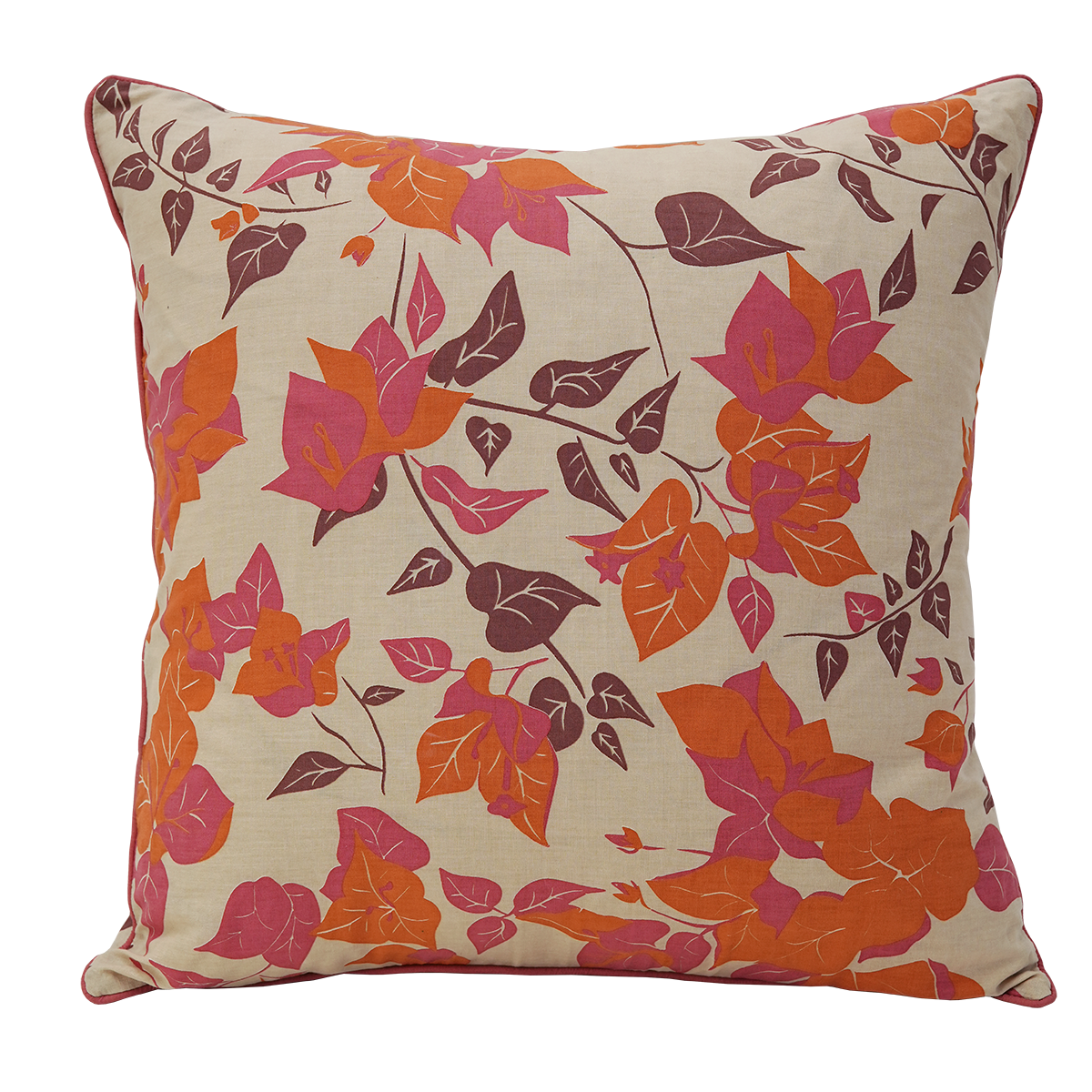 Sarung Bantal Bougainvillea Orange Sienna, 45cm