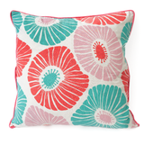 Retro Flowers Bubblegum Cushion Cover, 45cm