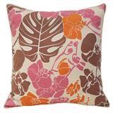 Sarung Bantal Organik Big Orchid Sienna, 50cm
