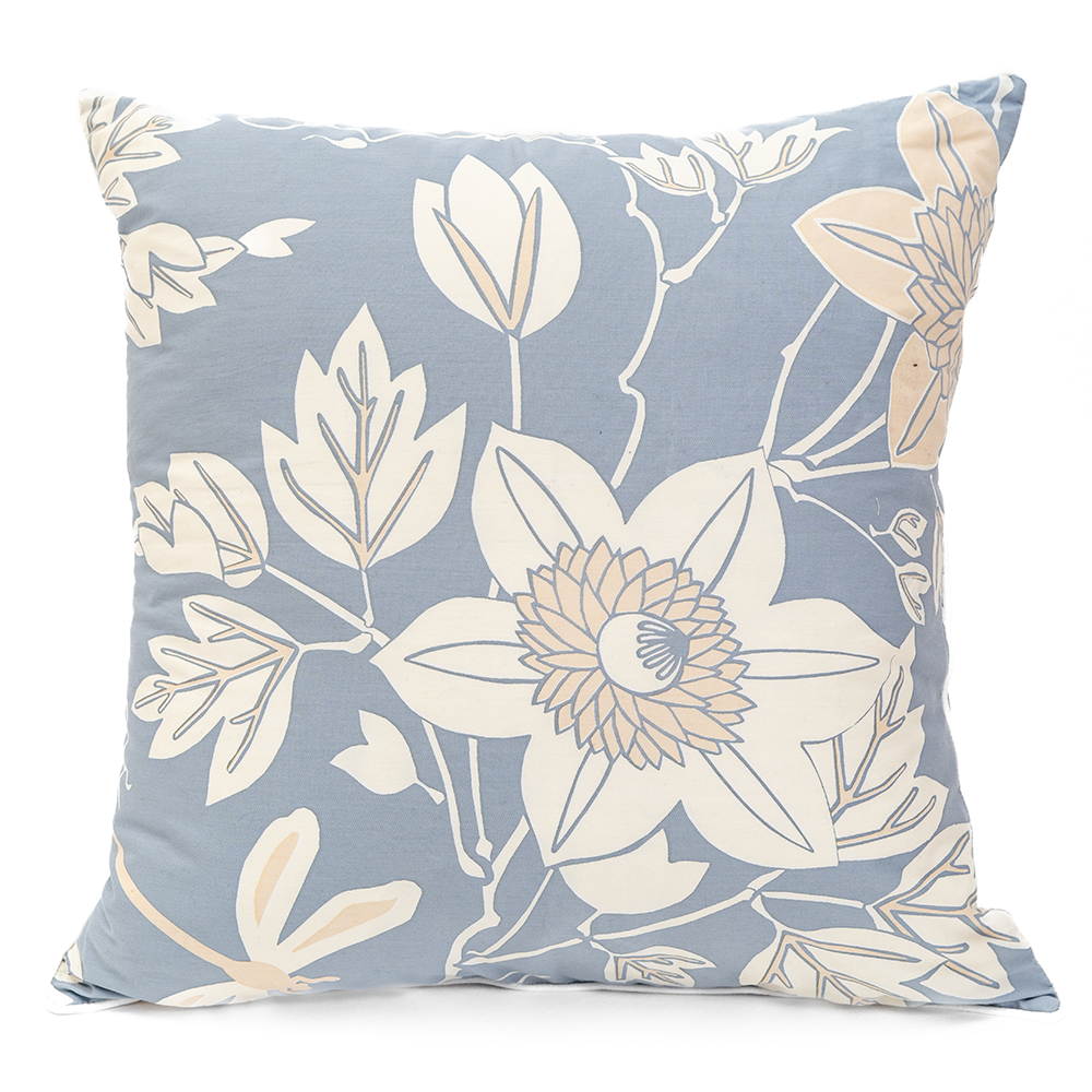 Big Passion Flower Dove Organic Cushion Cover, 50 cm