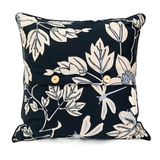 Big Passion Flower Onyx Organic Cushion Cover, 50 cm