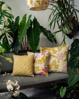 Big Orchid Chartreuse Organic Cushion Cover, 50 cm