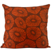 Retro Flowers Red Brown Cushion Cover, 65cm