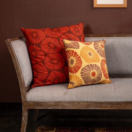 Retro Flowers Maple Cushion Cover, 45