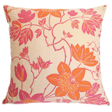 Big Passion Flower Orange Pink Cushion Cover, 65 cm