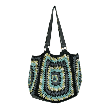Big Granny Crocheted Bag Onyx