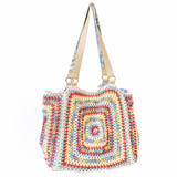 Spring Big Granny Crocheted Bag