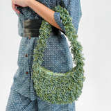 Fluffy Crocheted Handbag Avocado
