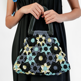 Flower Crocheted Handbag Onyx