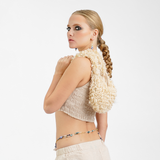 Fluffy Crocheted Handbag Natural