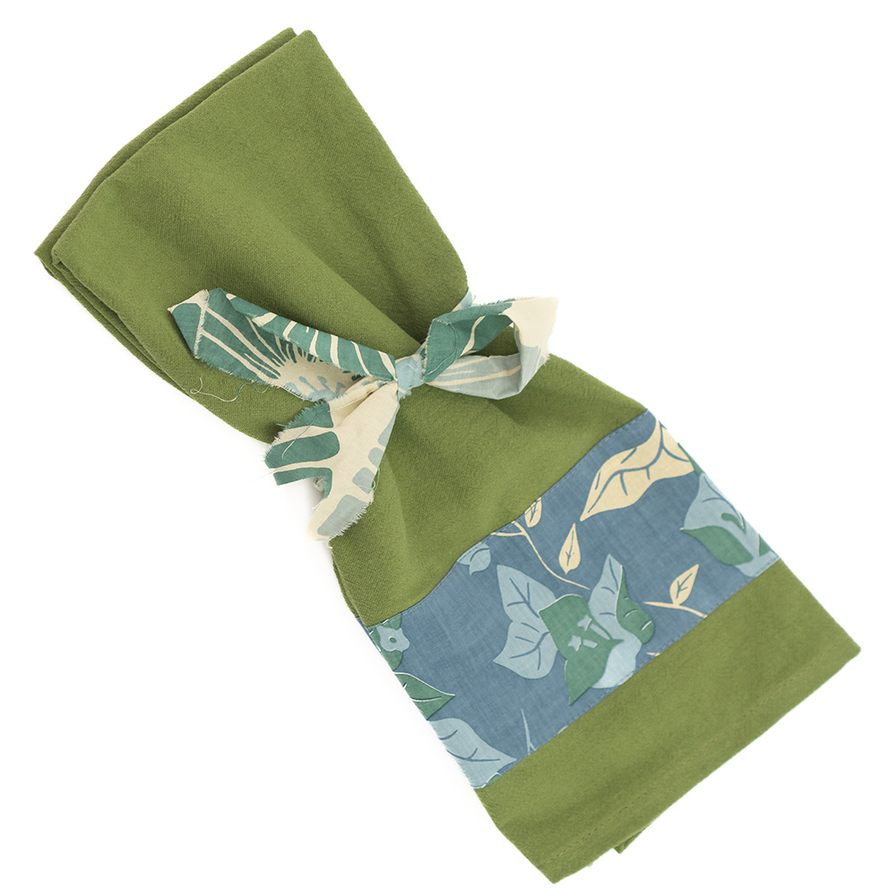 Bougainvillea Moss Tea Towel - set/2